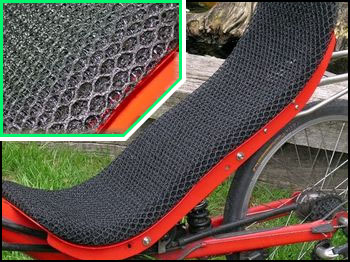 recumbent bike seat mesh